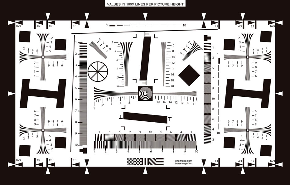 ISO 12233分辨率測(cè)試卡